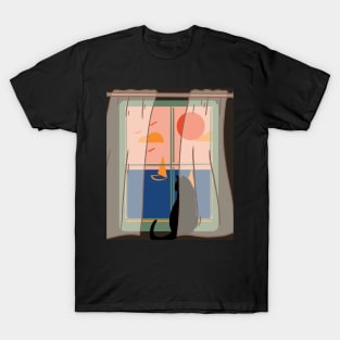 Cat by the window T-Shirt